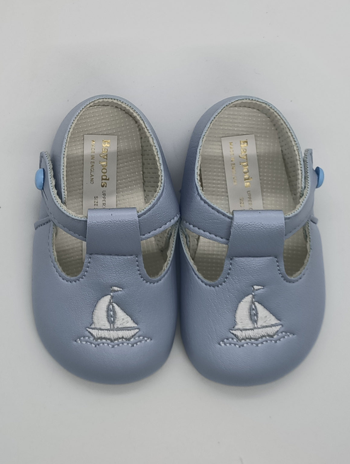 Reborn/Baby shoes. BLUE yacht 6-12 mths size.